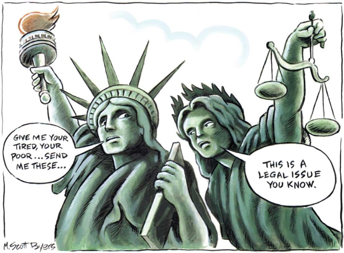 Statue of Liberty vs. Lady Justice